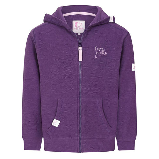 LJ102C - Girl's Textured Full Zip Sweatshirt - Loganberry