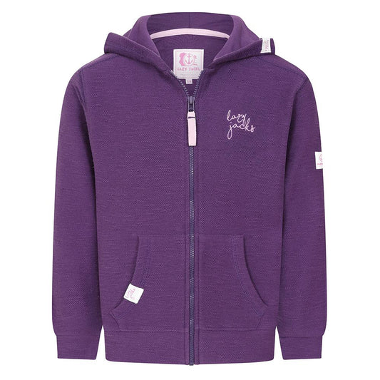 LJ102C - Girl's Textured Full Zip Sweatshirt - Loganberry