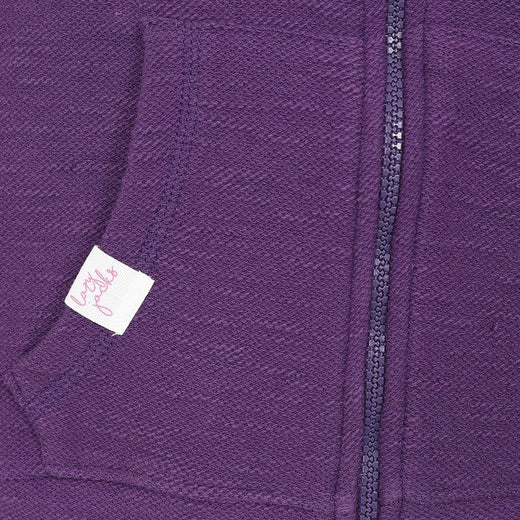 LJ102C - Girl's Textured Full Zip Sweatshirt - Loganberry
