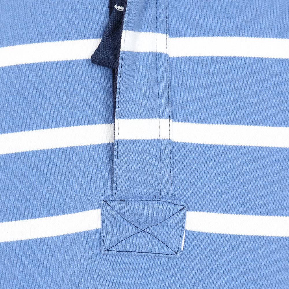 LJ39 - 1/4 Zip Striped Sweatshirt - Royal