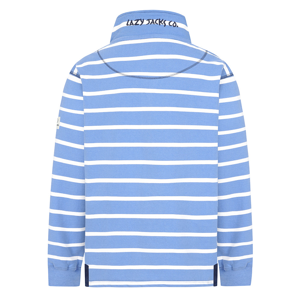 LJ39 - 1/4 Zip Striped Sweatshirt - Royal