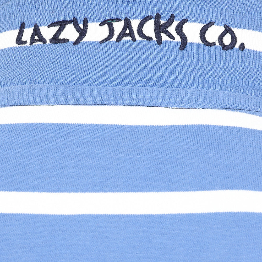 LJ39 - 1/4 Zip Striped Sweatshirt - Royal