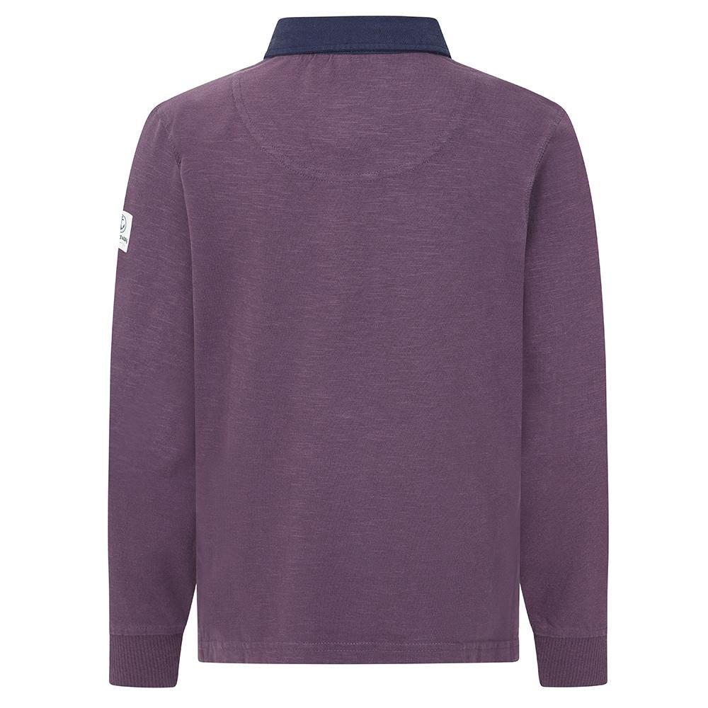 LJ76C - Boys Long Sleeve Rugby Shirt - Grape