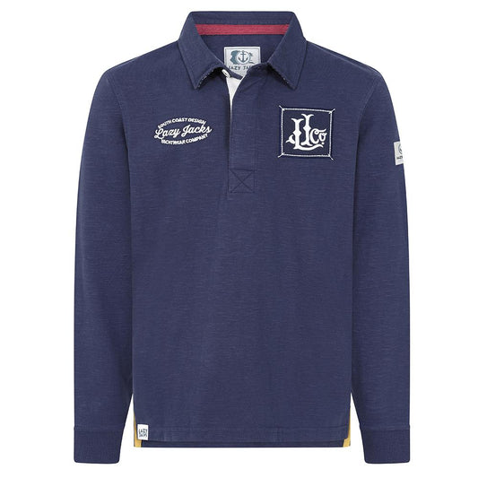 LJ76C - Boys Long Sleeve Rugby Shirt - Marine