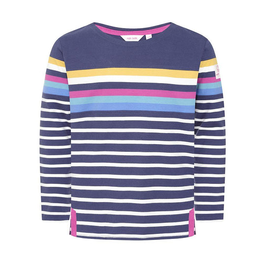 LJ97C - Girl's Long Sleeve Striped Breton Top - Prism