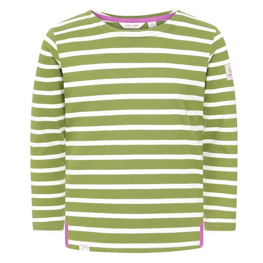 LJ97C - Girls Long Sleeve Breton Top - Sage