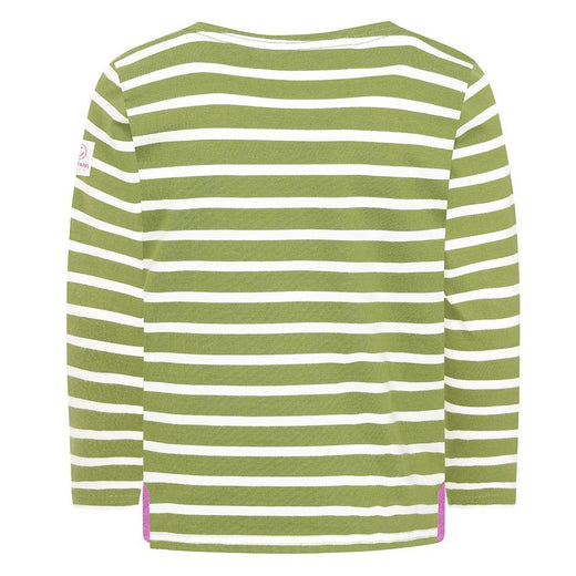 LJ97C - Girls Long Sleeve Breton Top - Sage
