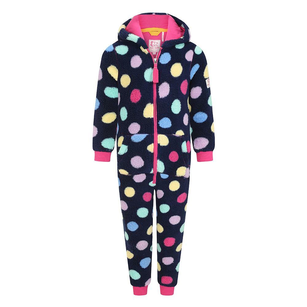 LJ140C - Girls Snug Onesie - Multi spot