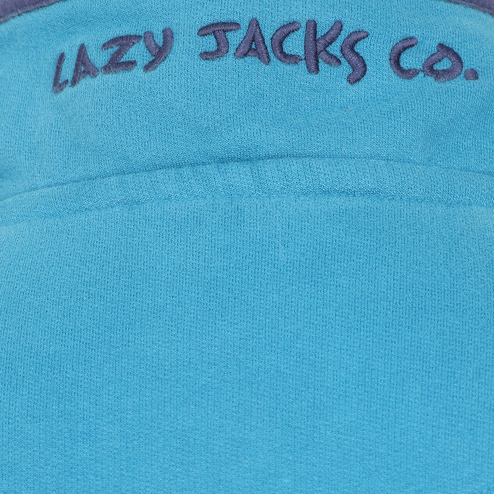 LJ6 - Ladies Button Neck Sweatshirt - Turquoise