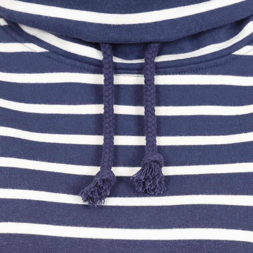 LJ99S - Striped Roll Neck Sweatshirt - Twilight