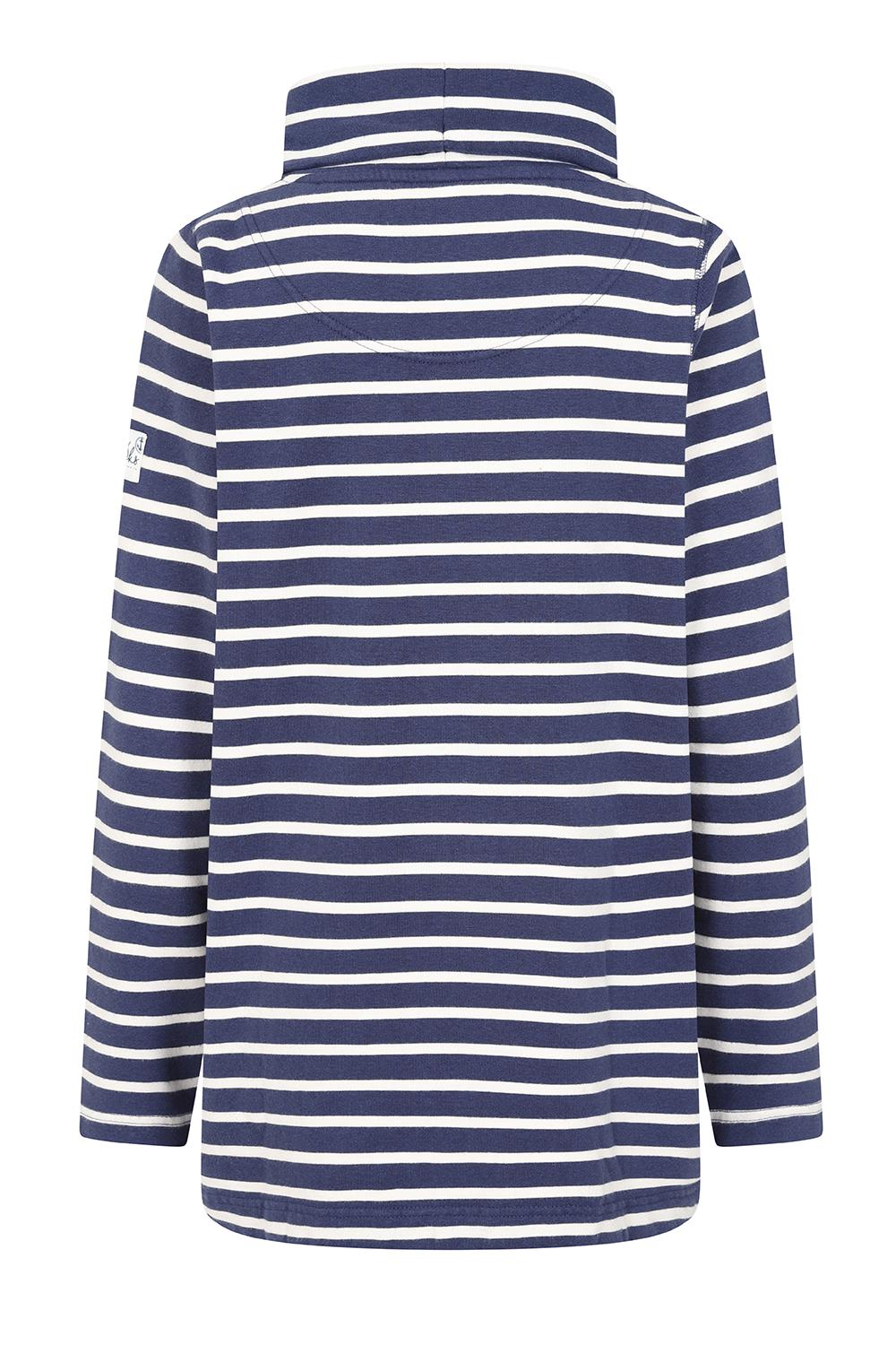 LJ99S - Striped Roll Neck Sweatshirt - Twilight