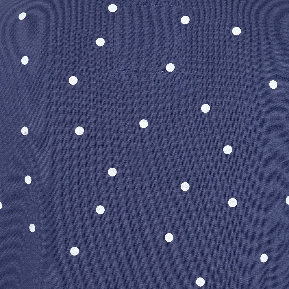 LJ20 - Roll Neck Sweatshirt - Polka Dot Twilight