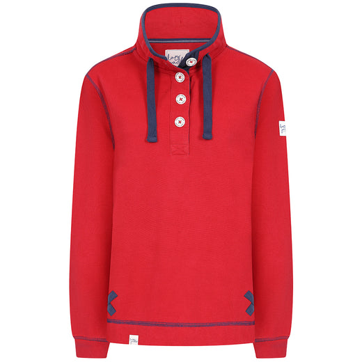 LJ301 - Ladies Pique Sweatshirt - Red