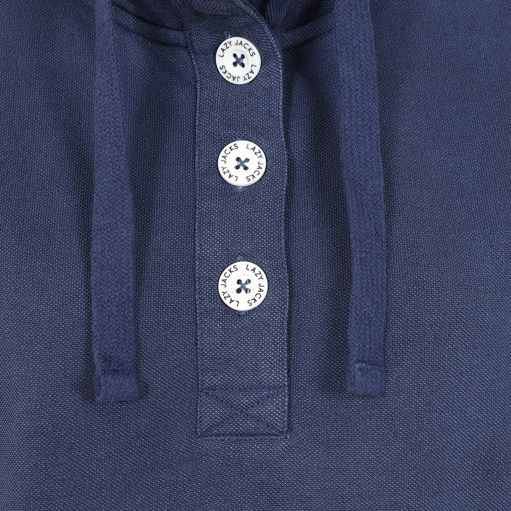 LJ301 - Ladies Pique Sweatshirt - Twilight - Navy Drawstrings