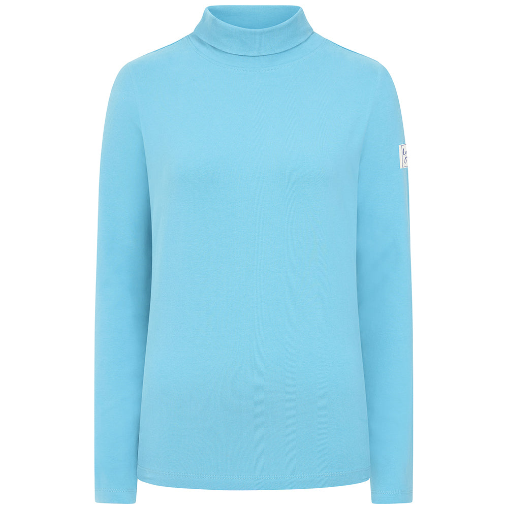 LJ320 - Lightweight Roll Neck Top - Petrol