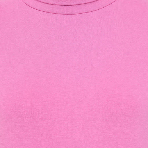 LJ320 - Lightweight Roll Neck Top - Raspberry