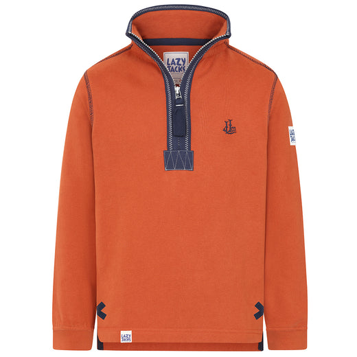 LJ40C - Boys 1/4 Zip Sweatshirt - Saffron