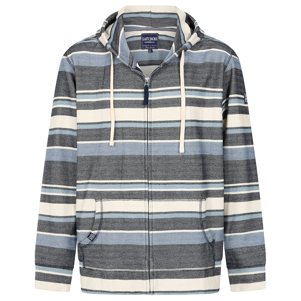 LJ43S - Men's Textured Full Zip Hoody - Marine