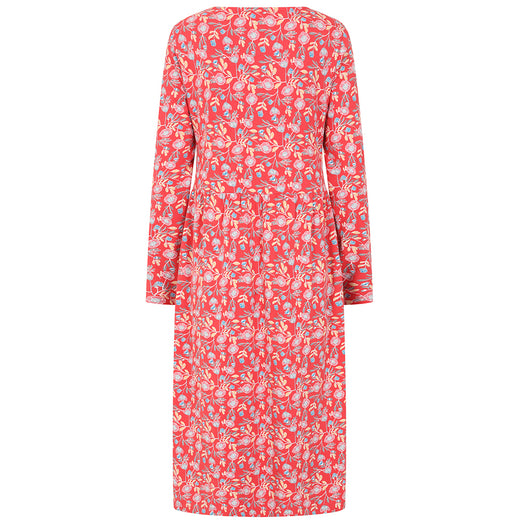 LJ534 - Printed Midi Dress - Garland Flowers