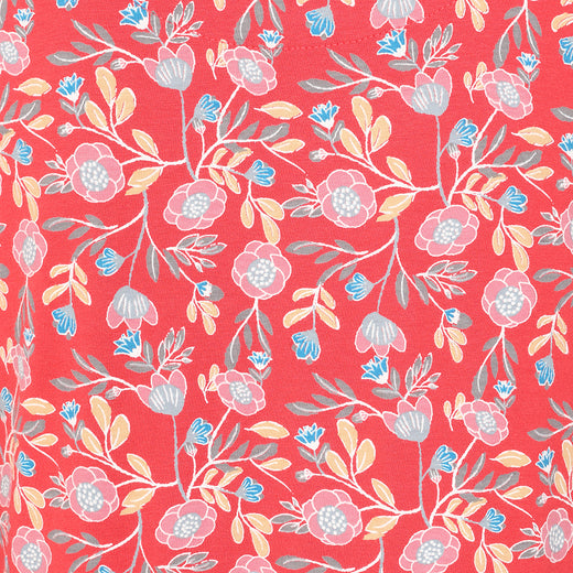LJ534 - Printed Midi Dress - Garland Flowers