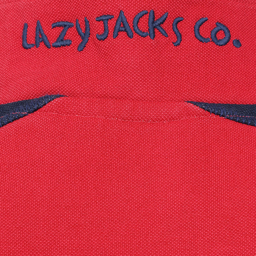 LJ705 - Pique Panel Sweatshirt - Red