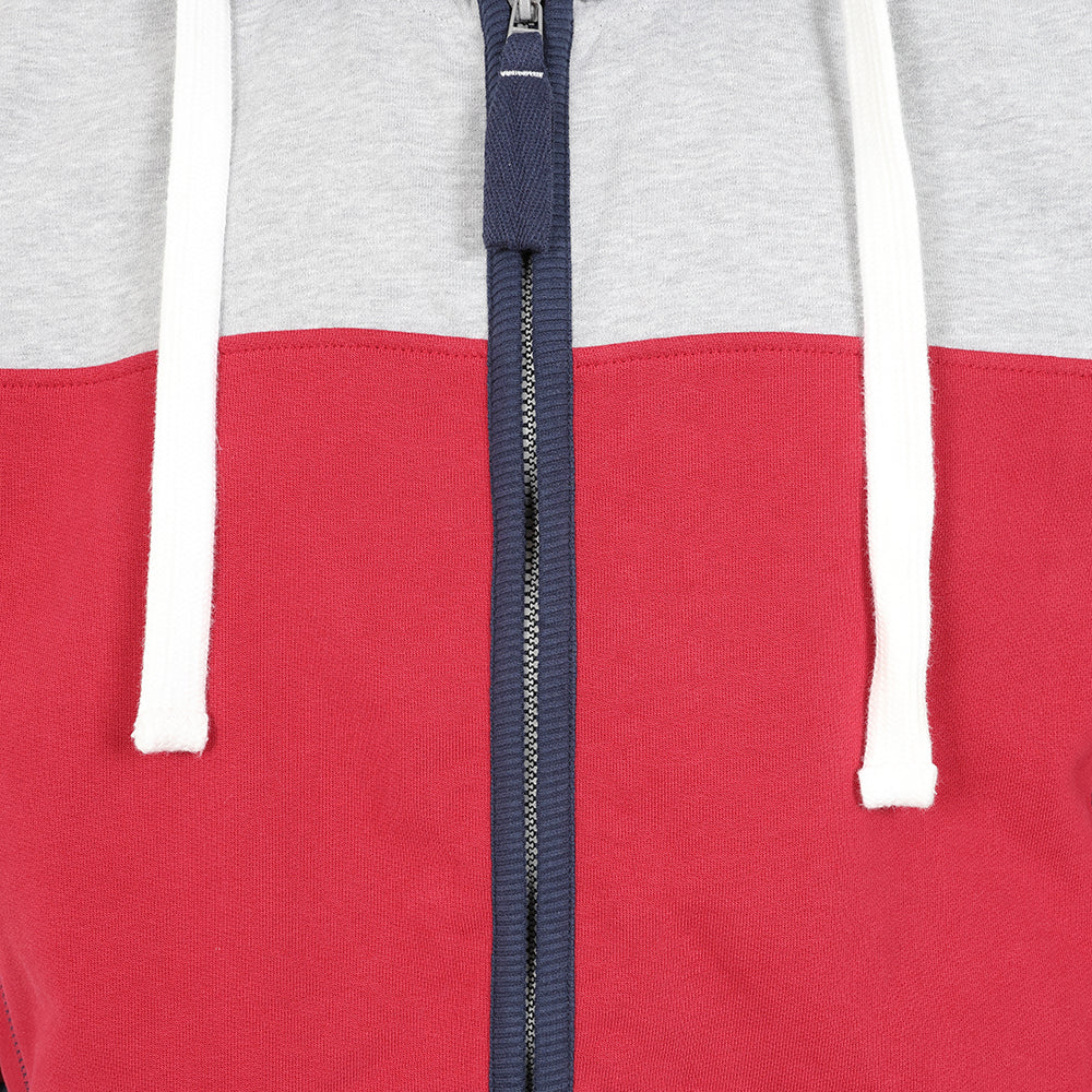 LJ721 - Men's Full Zip Panelled Hoody - Red