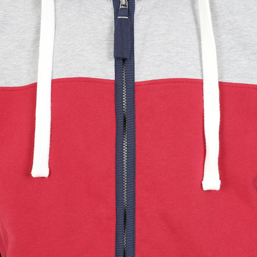 LJ721 - Men's Full Zip Panelled Hoody - Red