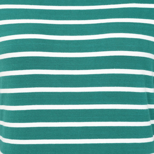 LJ97 - Long Sleeve Striped Breton Top - Emerald