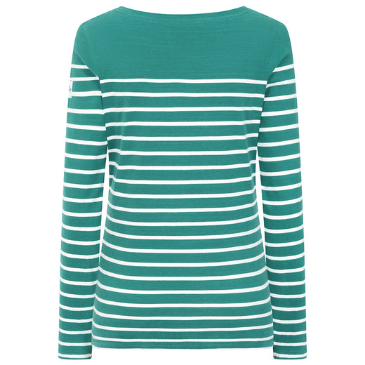 LJ97 - Long Sleeve Striped Breton Top - Emerald