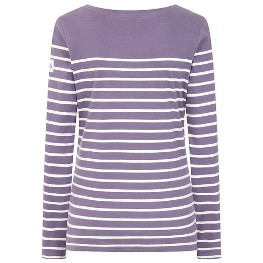 LJ97 - Long Sleeve Striped Breton Top - Mauve