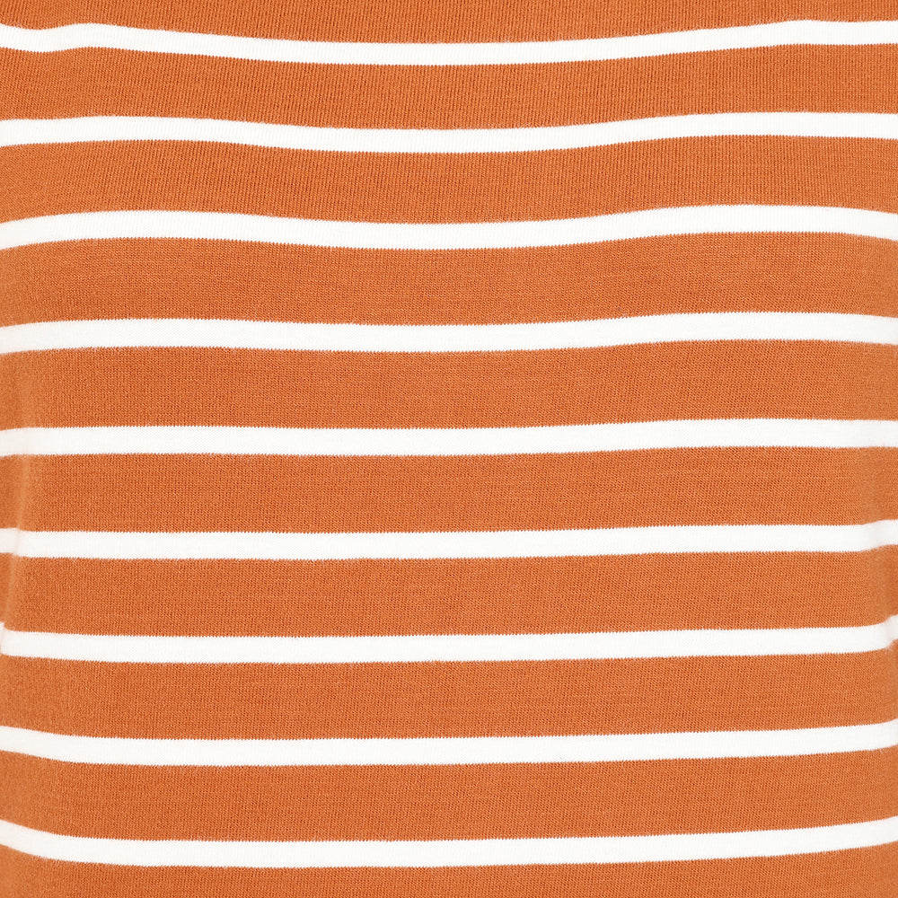LJ97 - Long sleeve Striped Breton Top - Orange