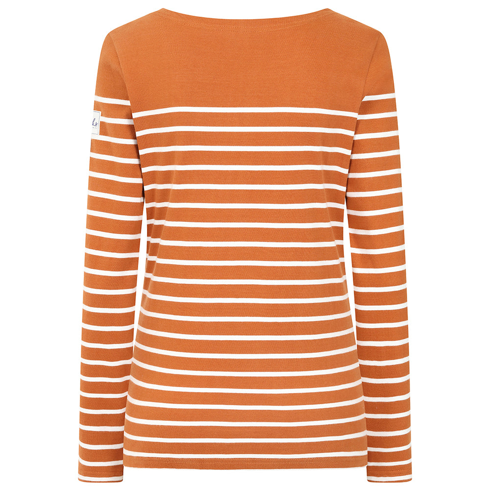 LJ97 - Long sleeve Striped Breton Top - Orange