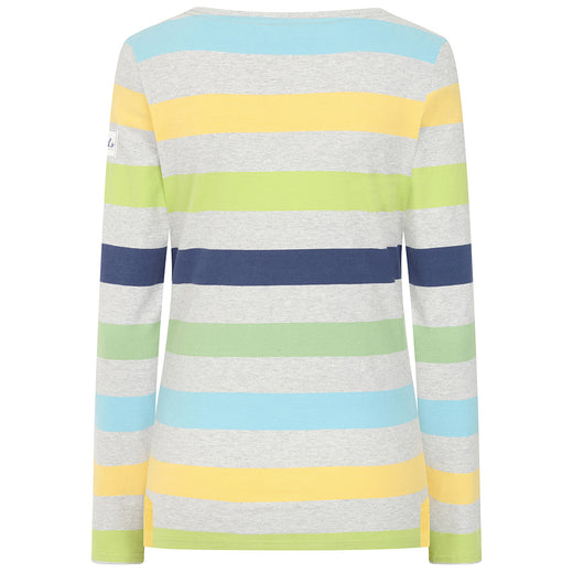 LJ97M - Long Sleeve Multi Striped Breton - Winter Greens