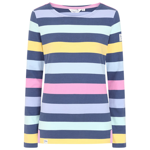 LJ97M - Long Sleeve Multi Stripe Breton - Winter watercolours