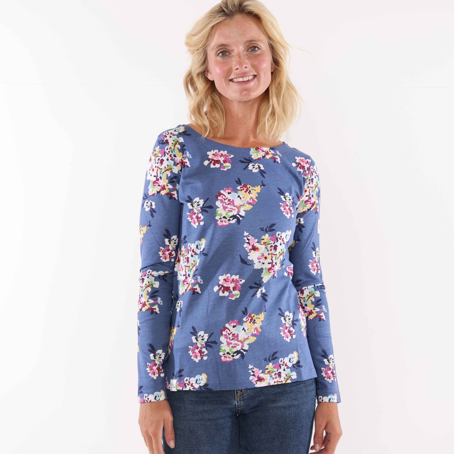 LJ97P - Printed Breton Top - Wildflower