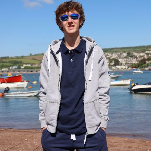 LJ26 - Mens Full Zip Hooded Sweatshirt - Grey Marl