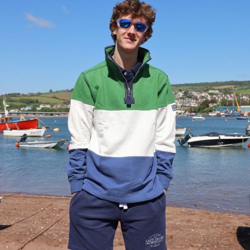 LJ19 - Men's Colour Block Sweatshirt -Fairway