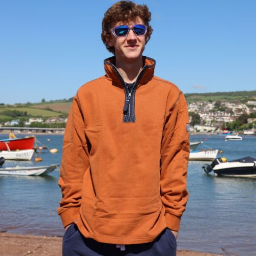 LJ40 - Mens 1/4 Zip Sweatshirt - Orange
