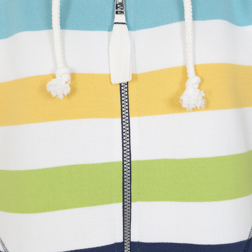 LJ101S - Ladies Stripe Full Zip Hoody - Greens
