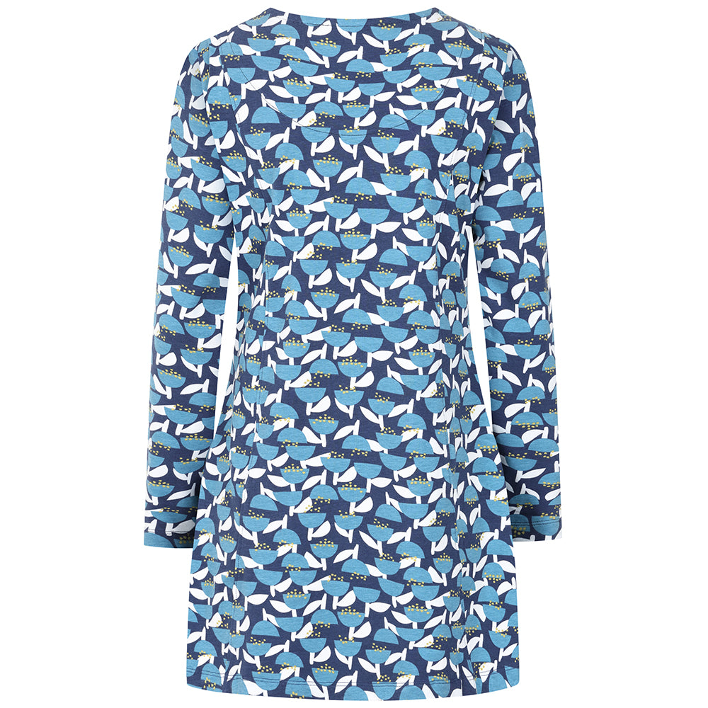 LJ114 - Ladies Printed Tunic - Bluebell