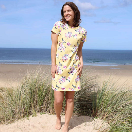 LJ115P - Patterned T-Shirt Dress - Wildflower