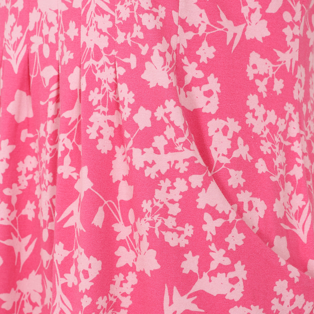 LJ116 - Printed Tunic Top - Shadow Flowers