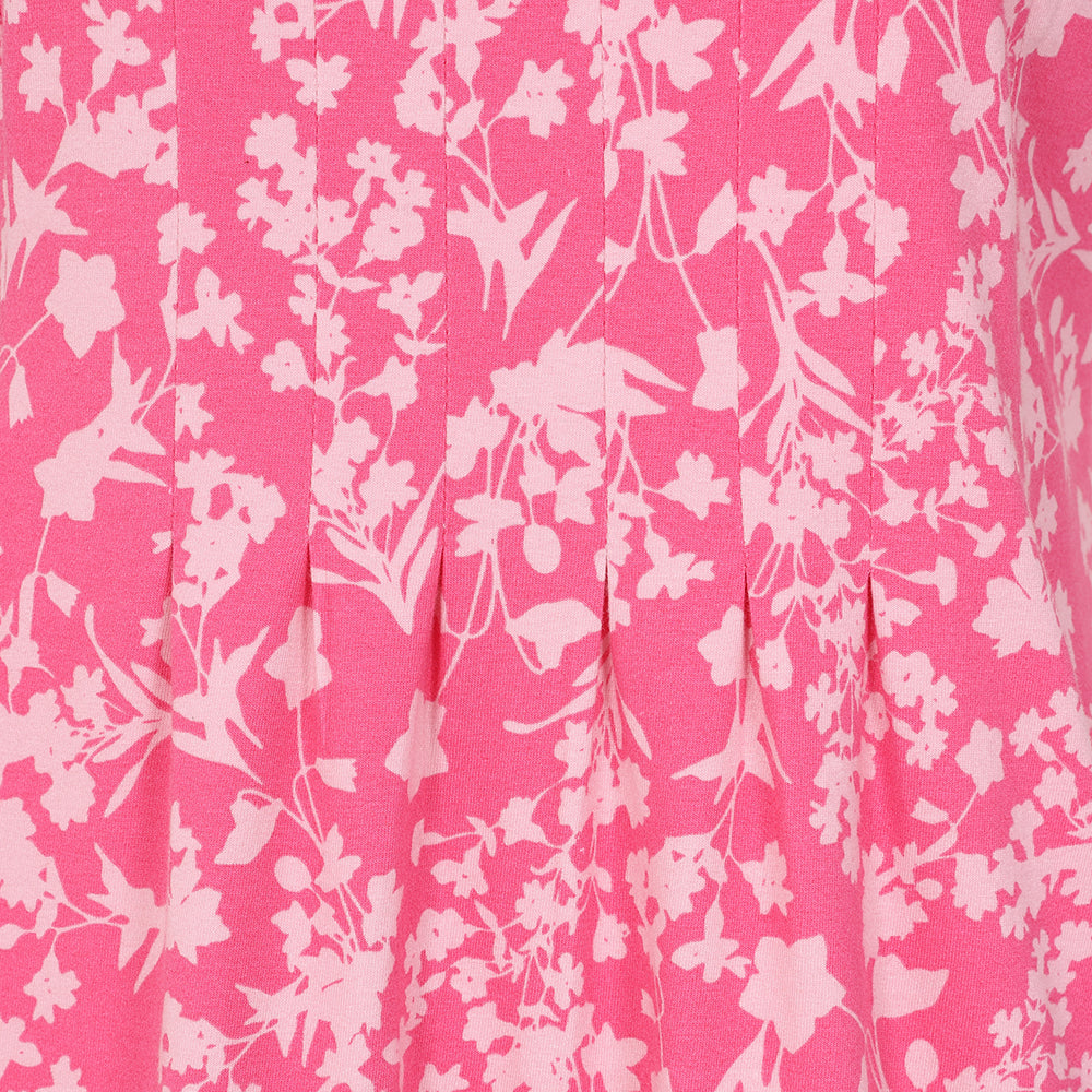 LJ116 - Printed Tunic Top - Shadow Flowers