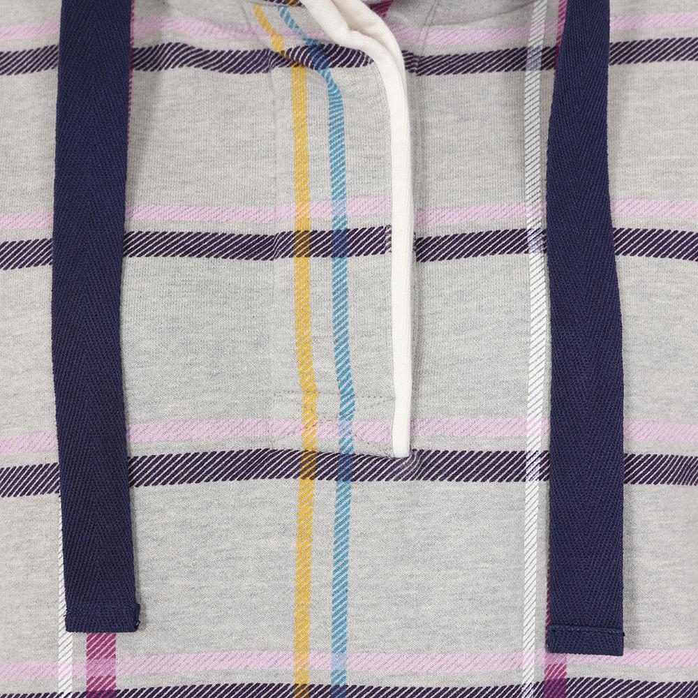 LJ14 Plaid - Button Neck Sweatshirt - Grey Marl