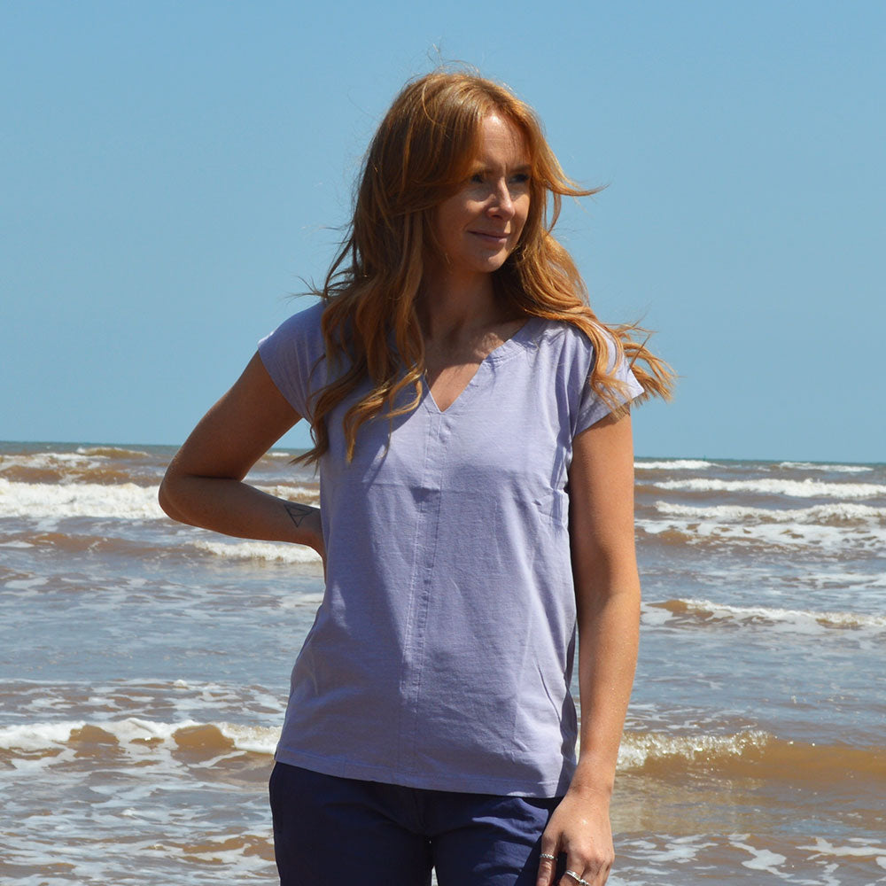 LJ156 - Ladies' V Neck T-Shirt - Lilac