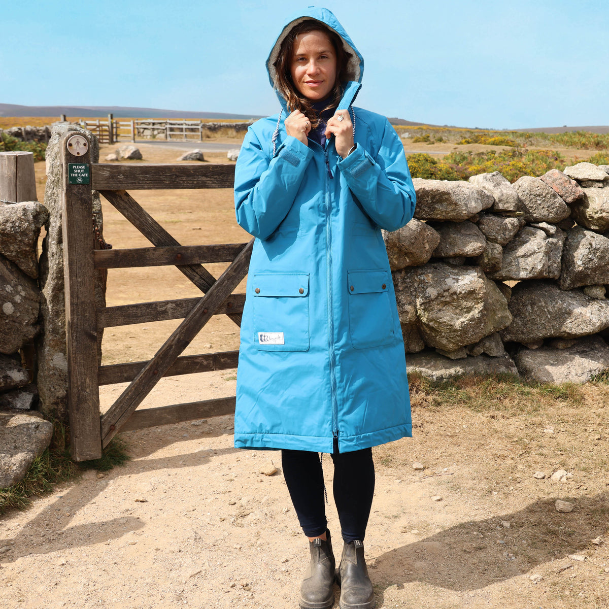 LJ159 - Longline Snug Lined Coat - Petrol