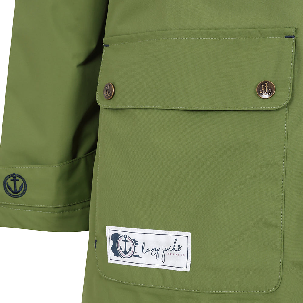 LJ159 - Longline Snug Lined Coat - Sage