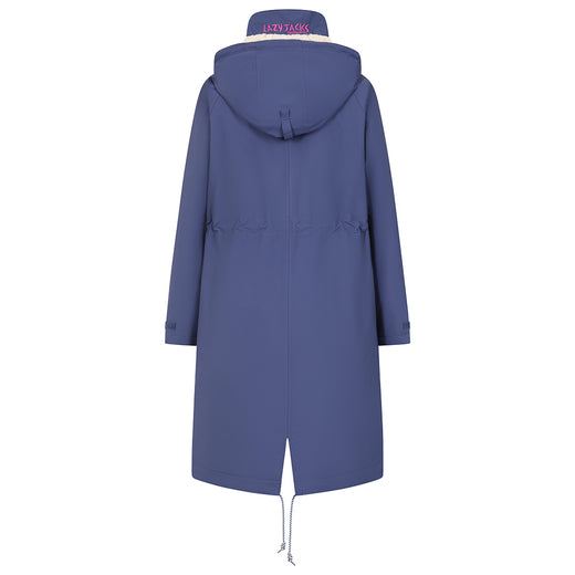 LJ159 - Ladies Long Snug Lined Coat - Twilight