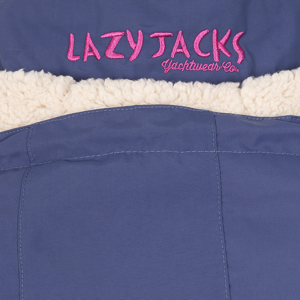 LJ159 - Ladies Long Snug Lined Coat - Twilight