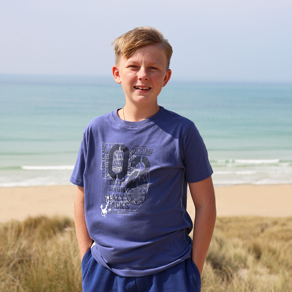 LJ15C - Boys Printed T-Shirt - Denim